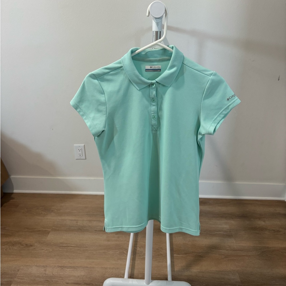 Columbia Women's Light Aqua Polo Shirt